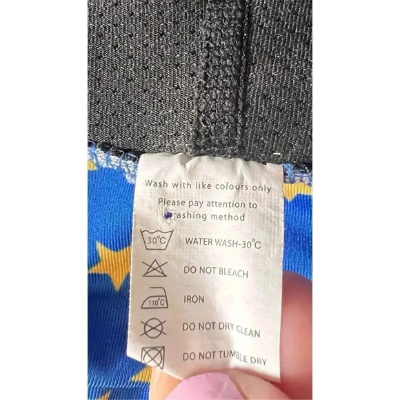 Unbranded Women’s Small Blue Gold Star Back Zipper pocket skort shorts skirts - Picture 8 of 13